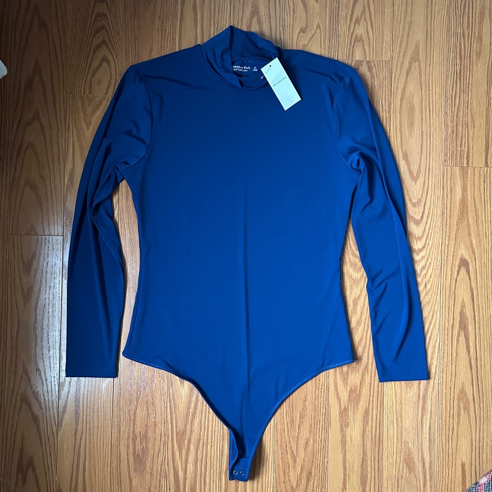 Abercrombie Blue Long Sleeve Bodysuit NWT